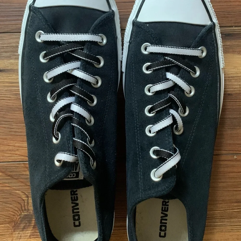 Converse All-Star Low Top Chuck Taylor Suede Leather Twilight Black 11.5M 13.5F